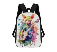 sinyumoney Mochila Escolar Infantil Impresa En 3D Peterbald Cat Watercolros Mochila De Viaje De Alta Capacidad Para Libros Mochilas De Moda Para Niños Mochila Escolar Informal 17inch