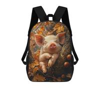 sinyumoney Mochila Escolar Infantil Impresa En 3D Piglet in Autumn Leaves Mochilas Para Libros Mochilas Escolares De Viaje De Alta Capacidad Para Niños/estudiantes/adultos 17inch