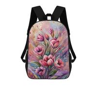 sinyumoney Mochila Escolar Infantil Impresa En 3D Pink Blossom Flower Mochilas Para Libros Mochilas Escolares De Viaje De Alta Capacidad Para Niños/estudiantes/adultos 17inch
