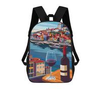 sinyumoney Mochila Escolar Infantil Impresa En 3D Porto Wine Views Mochila Mochilas Deportivas Para Niños Y Niñas Mochila De Moda 17inch