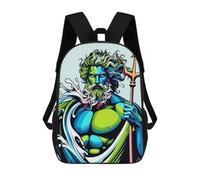sinyumoney Mochila Escolar Infantil Impresa En 3D Poseidon King of The Sea Mochila Mochilas Deportivas Para Niños Y Niñas Mochila De Moda 17inch