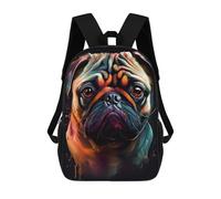 sinyumoney Mochila Escolar Infantil Impresa En 3D Pug Dog Drawn Mochila Mochilas Deportivas Para Niños Y Niñas Mochila De Moda 17inch