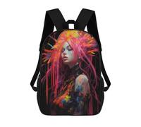 sinyumoney Mochila Escolar Infantil Impresa En 3D Punk Girl No6 Mochilas Para Libros Mochilas Escolares De Viaje De Alta Capacidad Para Niños/estudiantes/adultos 17inch