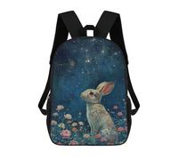 sinyumoney Mochila Escolar Infantil Impresa En 3D Rabbit Gazing at Stars Mochila Escolar Infantil Mochilas De Viaje Mochilas De Moda Mochilas De Gran Capacidad 17inch