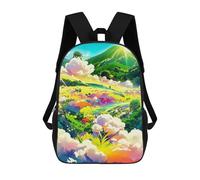 sinyumoney Mochila Escolar Infantil Impresa En 3D Rainbow Fields of Dreams Mochilas Para Libros Mochilas Escolares De Viaje De Alta Capacidad Para Niños/estudiantes/adultos 17inch