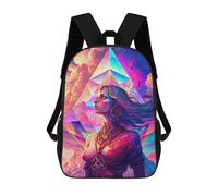 sinyumoney Mochila Escolar Infantil Impresa En 3D Rainbow Geometry Goddess 2 17inch Para Niños, Mochila De Viaje De Alta Capacidad, Mochila Escolar De Moda Para Niños