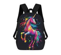 sinyumoney Mochila Escolar Infantil Impresa En 3D Rainbow Unicorn Art Mochilas De Moda Informales Mochilas Infantiles Mochila Informal Para Exteriores Bolsas De Viaje Bonitas 17inch