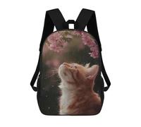 sinyumoney Mochila Escolar Infantil Impresa En 3D Rainy Day Kitten-21 17inch Para Niños, Mochila De Viaje De Alta Capacidad, Mochila Escolar De Moda Para Niños