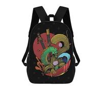sinyumoney Mochila Escolar Infantil Impresa En 3D Ramen Dragon Mochilas De Moda Informales Mochilas Infantiles Mochila Informal Para Exteriores Bolsas De Viaje Bonitas 17inch