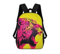 sinyumoney Mochila Escolar Infantil Impresa En 3D Red And Yellow Jaguar Mochilas Para Libros Mochilas De Viaje Informales Mochila De Gran Capacidad Para Niños 17inch