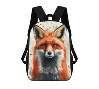 sinyumoney Mochila Escolar Infantil Impresa En 3D Red Fox Watercolor Portrait Mochila Mochilas Deportivas Para Niños Y Niñas Mochila De Moda 17inch