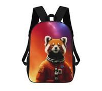 sinyumoney Mochila Escolar Infantil Impresa En 3D Red Panda Astronaut in Space Para Niños, Mochila De Viaje De Alta Capacidad, Mochila Informal Para Niños 17inch
