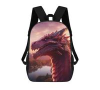 sinyumoney Mochila Escolar Infantil Impresa En 3D Red Ruby Dragon Para Niños Mochilas De Viaje De Alta Capacidad Bolsas Para Libros Mochila Escolar Infantil Mochila 17inch