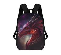 sinyumoney Mochila Escolar Infantil Impresa En 3D Red Space Dragon Mochilas Para Libros Mochilas Escolares De Viaje De Alta Capacidad Para Niños/estudiantes/adultos 17inch