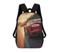 sinyumoney Mochila Escolar Infantil Impresa En 3D Red Sports Car Sunset Drive Para Niños Mochilas De Viaje De Alta Capacidad Bolsas Para Libros Mochila Escolar Infantil Mochila 17inch