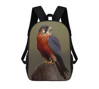 sinyumoney Mochila Escolar Infantil Impresa En 3D Rednecked Falcon Oil Paint Mochilas Para Libros Mochilas De Viaje Informales Mochila De Gran Capacidad Para Niños 17inch