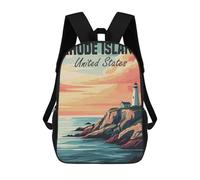 sinyumoney Mochila Escolar Infantil Impresa En 3D Rhode Island Lighthouse Sunset Para Niños Mochilas De Viaje De Alta Capacidad Bolsas Para Libros Mochila Escolar Infantil Mochila 17inch