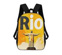 sinyumoney Mochila Escolar Infantil Impresa En 3D Rio De Janeiro Christ The Redeemer Mochila Mochilas Deportivas Para Niños Y Niñas Mochila De Moda 17inch