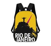sinyumoney Mochila Escolar Infantil Impresa En 3D Rio De Janeiro Travel Mochilas Para Libros Mochilas De Viaje Informales Mochila De Gran Capacidad Para Niños 17inch