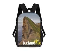 sinyumoney Mochila Escolar Infantil Impresa En 3D Rock Mountain near The Sea Mochilas Para Libros Mochilas De Viaje Informales Mochila De Gran Capacidad Para Niños 17inch