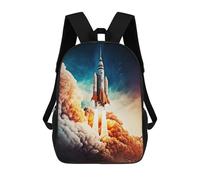 sinyumoney Mochila Escolar Infantil Impresa En 3D Rocket Launch Powering Through The Sky Mochila Mochilas Deportivas Para Niños Y Niñas Mochila De Moda 17inch