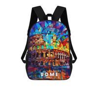 sinyumoney Mochila Escolar Infantil Impresa En 3D Rome Mochila Mochilas Deportivas Para Niños Y Niñas Mochila De Moda 17inch