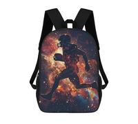 sinyumoney Mochila Escolar Infantil Impresa En 3D Rugby Galaxy Silhouette Mochila De Viaje De Alta Capacidad Para Libros Mochilas De Moda Para Niños Mochila Escolar Informal 17inch