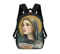 sinyumoney Mochila Escolar Infantil Impresa En 3D Saint Hildegard of Bingen Para Niños, Mochila De Viaje De Alta Capacidad, Mochila Informal Para Niños 17inch