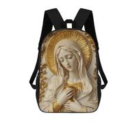 sinyumoney Mochila Escolar Infantil Impresa En 3D Saint Mary Magdalene Para Niños, Mochila De Viaje De Alta Capacidad, Mochila Informal Para Niños 17inch