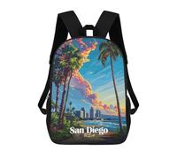 sinyumoney Mochila Escolar Infantil Impresa En 3D San Diego Sunset Mochilas Para Libros Mochilas De Viaje Informales Mochila De Gran Capacidad Para Niños 17inch