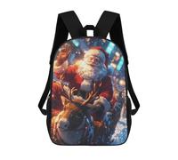 sinyumoney Mochila Escolar Infantil Impresa En 3D Santa Claus in Sleigh Christmas Mochila Escolar Infantil Mochilas De Viaje Mochilas De Moda Mochilas De Gran Capacidad 17inch