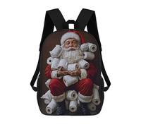 sinyumoney Mochila Escolar Infantil Impresa En 3D Santas Toilet Paper Hoard Mochilas De Moda Informales Mochilas Infantiles Mochila Informal Para Exteriores Bolsas De Viaje Bonitas 17inch
