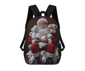 sinyumoney Mochila Escolar Infantil Impresa En 3D Santas Toilet Paper Hoard Mochilas De Moda Informales Mochilas Infantiles Mochila Informal Para Exteriores Bolsas De Viaje Bonitas 17inch