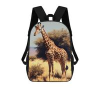 sinyumoney Mochila Escolar Infantil Impresa En 3D Savanna Giraffe Oil Paint Mochilas De Viaje De Alta Capacidad Para Niños Mochilas De Libros De Moda Mochila Escolar Infantil 17inch