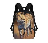 sinyumoney Mochila Escolar Infantil Impresa En 3D Savanna Leopard Oil Paint Mochilas Para Libros Mochilas De Viaje Informales Mochila De Gran Capacidad Para Niños 17inch