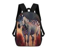 sinyumoney Mochila Escolar Infantil Impresa En 3D Savanna Zebra Oil Paint Para Niños, Mochila De Viaje De Alta Capacidad, Mochila Informal Para Niños 17inch