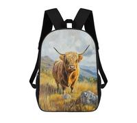 sinyumoney Mochila Escolar Infantil Impresa En 3D Scottish Highland Cow Painting-3 17inch Para Niños, Mochila De Viaje De Alta Capacidad, Mochila Escolar De Moda Para Niños