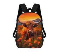 sinyumoney Mochila Escolar Infantil Impresa En 3D Scottish Highland Cows Mochila Mochilas Deportivas Para Niños Y Niñas Mochila De Moda 17inch