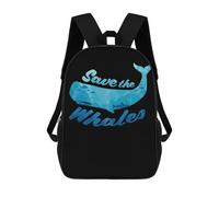 sinyumoney Mochila Escolar Infantil Impresa En 3D Scuba Diving Save The Whal Mochila Mochilas Deportivas Para Niños Y Niñas Mochila De Moda 17inch