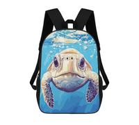 sinyumoney Mochila Escolar Infantil Impresa En 3D Sea Turtle Underwater Portrait Mochila Mochilas Deportivas Para Niños Y Niñas Mochila De Moda 17inch