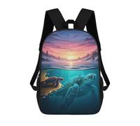 sinyumoney Mochila Escolar Infantil Impresa En 3D Sea Turtles Sunset Mochilas De Moda Informales Mochilas Infantiles Mochila Informal Para Exteriores Bolsas De Viaje Bonitas 17inch