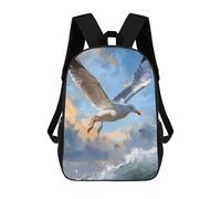 sinyumoney Mochila Escolar Infantil Impresa En 3D Seagull Soaring over Ocean Waves Mochila Escolar Infantil Mochilas De Viaje Mochilas De Moda Mochilas De Gran Capacidad 17inch