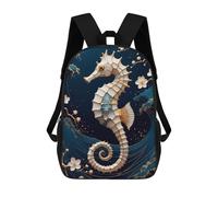 sinyumoney Mochila Escolar Infantil Impresa En 3D Seahorse Kintsugi Art Mochilas De Moda Informales Mochilas Infantiles Mochila Informal Para Exteriores Bolsas De Viaje Bonitas 17inch