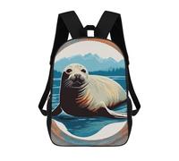 sinyumoney Mochila Escolar Infantil Impresa En 3D Seal Natures Mochila Mochilas Deportivas Para Niños Y Niñas Mochila De Moda 17inch