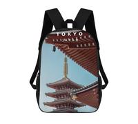 sinyumoney Mochila Escolar Infantil Impresa En 3D SensoJi Pagoda Mochila Mochilas Deportivas Para Niños Y Niñas Mochila De Moda 17inch