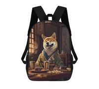 sinyumoney Mochila Escolar Infantil Impresa En 3D Shiba Inu Japanese Food Mochilas Para Libros Mochilas De Viaje Informales Mochila De Gran Capacidad Para Niños 17inch