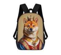 sinyumoney Mochila Escolar Infantil Impresa En 3D Shiba Inu King Mochila Escolar Infantil Mochilas De Viaje Mochilas De Moda Mochilas De Gran Capacidad 17inch