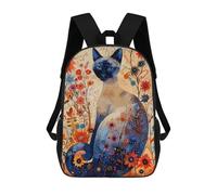 sinyumoney Mochila Escolar Infantil Impresa En 3D Siamese Cat Mochila Mochilas Deportivas Para Niños Y Niñas Mochila De Moda 17inch