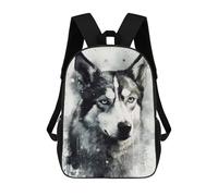 sinyumoney Mochila Escolar Infantil Impresa En 3D Siberian Husky Dog Charm Para Niños, Mochila De Viaje De Alta Capacidad, Mochila Informal Para Niños 17inch