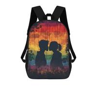 sinyumoney Mochila Escolar Infantil Impresa En 3D Silhouette Couple Kissing Mochilas Para Libros Mochilas De Viaje Informales Mochila De Gran Capacidad Para Niños 17inch